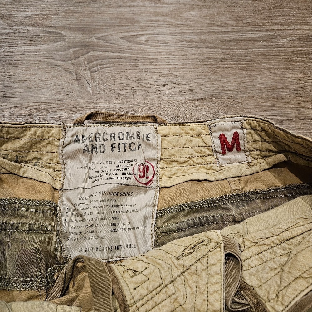 Vintage Abercrombie Fitch Paratrooper Cargo Pants Men's M Camo Baggy Adirondack - Picture 3 of 13